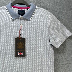 Guide London Polo Shirt SJ5763 Mens M Sky Blue Textured Knit Modern Preppy